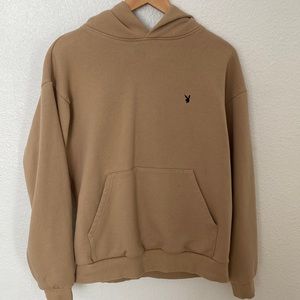 comfy beige playboy hoodie